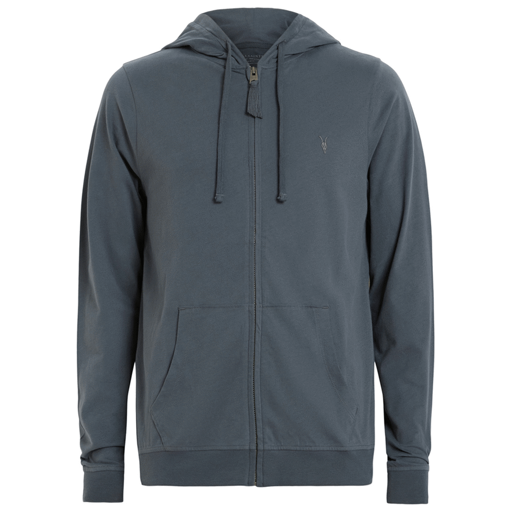 AllSaints Brace Zip Up Brushed Cotton Hoody